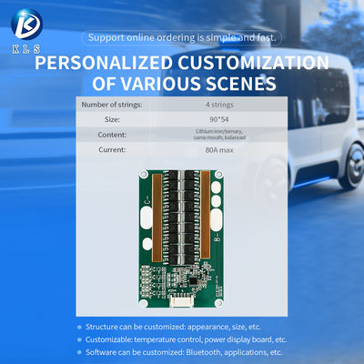 KLS LFP BMS for E-bike & Solar Storage: 4S 12V, 10A - 80A - Advanced Lithium Battery Management System