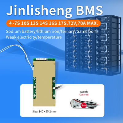 54v 70a Lithium Ion Battery Pack BMS 10S-17S With Balance Function For E Two Wheeler