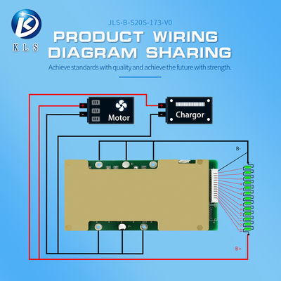 54v 70a Lithium Ion Battery Pack BMS 10S-17S With Balance Function For E Two Wheeler