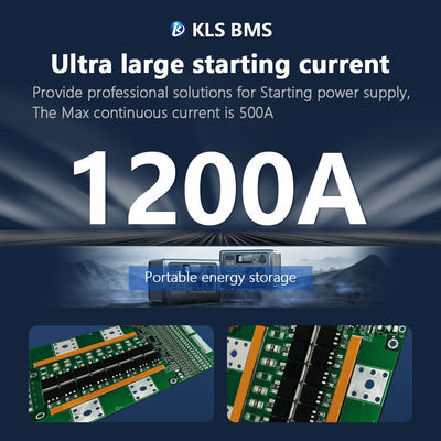 Lifepo4 Cell Battery Energy Storage BMS Board 600A-1200A 4-28S 100A With Relay