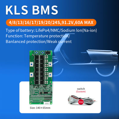 OEM 16S-24S Bms Board For Lithium Ion Battery Pack In Electric Scooter & Motorcycles