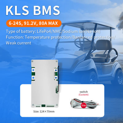 KLS LifePO4 Battery E-Bike BMS 16S 48V 50A 80A Lithium Battery Management System