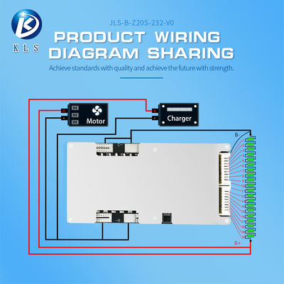 NCM LiFePO4 Li-Ion BMS Board 18650 3.7V 60AH Battery Pack 20S 30A - 80A BMS System