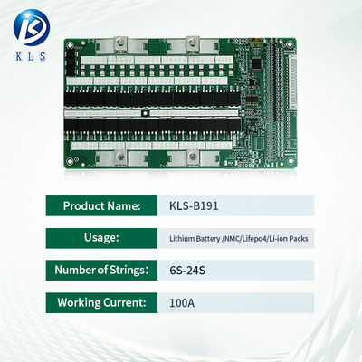 6S-24S 100A MAX Lithium Ion NMC LifePO4 Battery Management System For Electric Vehicles