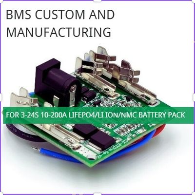 KLS 10-200A Customized 3-24S Battery BMS Board for NMC/Lifepo4/Sodion-ion Pack with Active Balancing and 2oz Copper Thickness