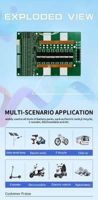 16s Bms Lifepo4 250a 300a 3.2v Lifepo4 Battery Bms 48v With Balance Smart Bms